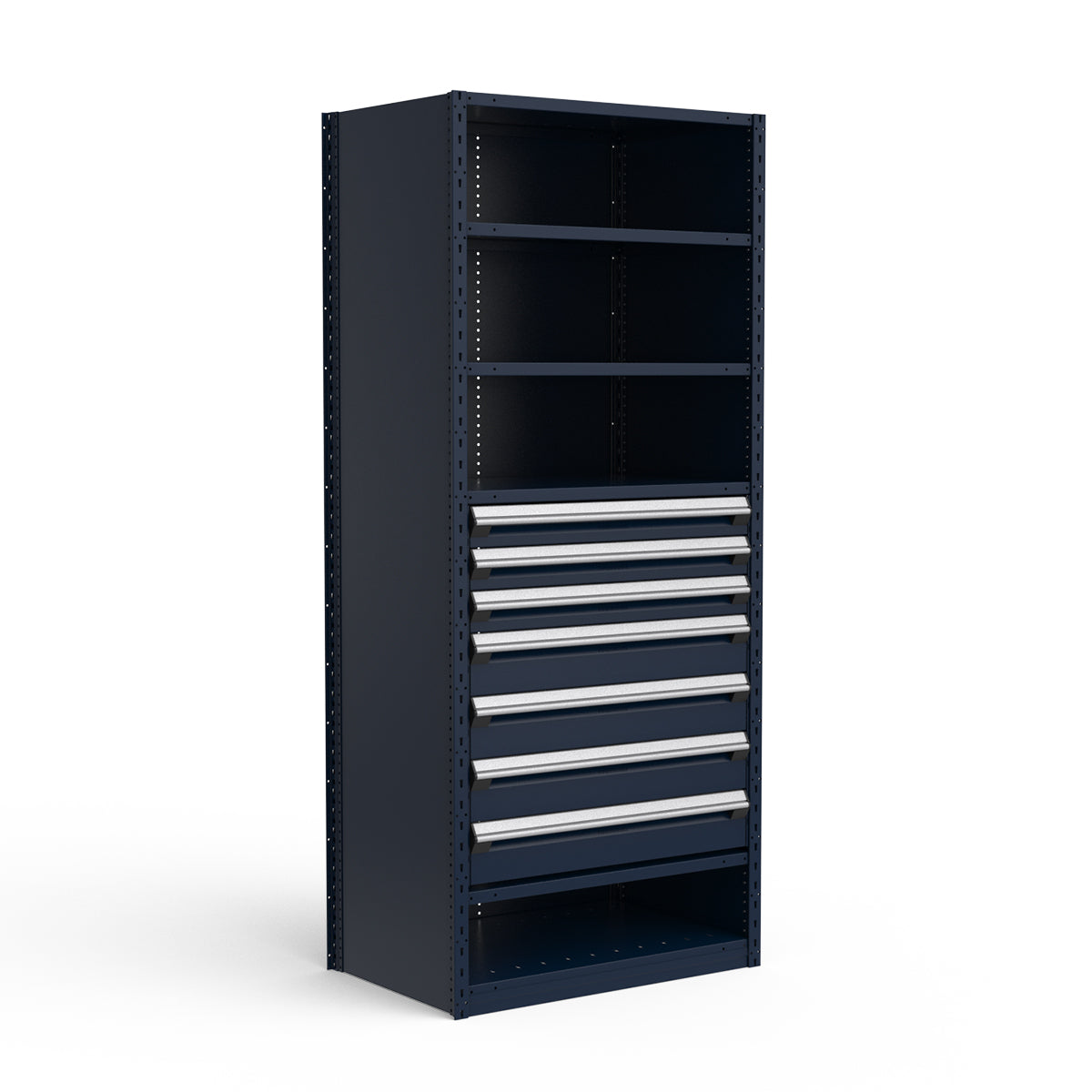 Shelving with Drawers - 36"H Drawer Bank - 7 drawers (Starter)