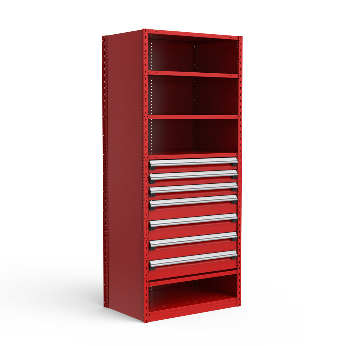 Shelving with Drawers - 36"H Drawer Bank - 7 drawers (Starter)