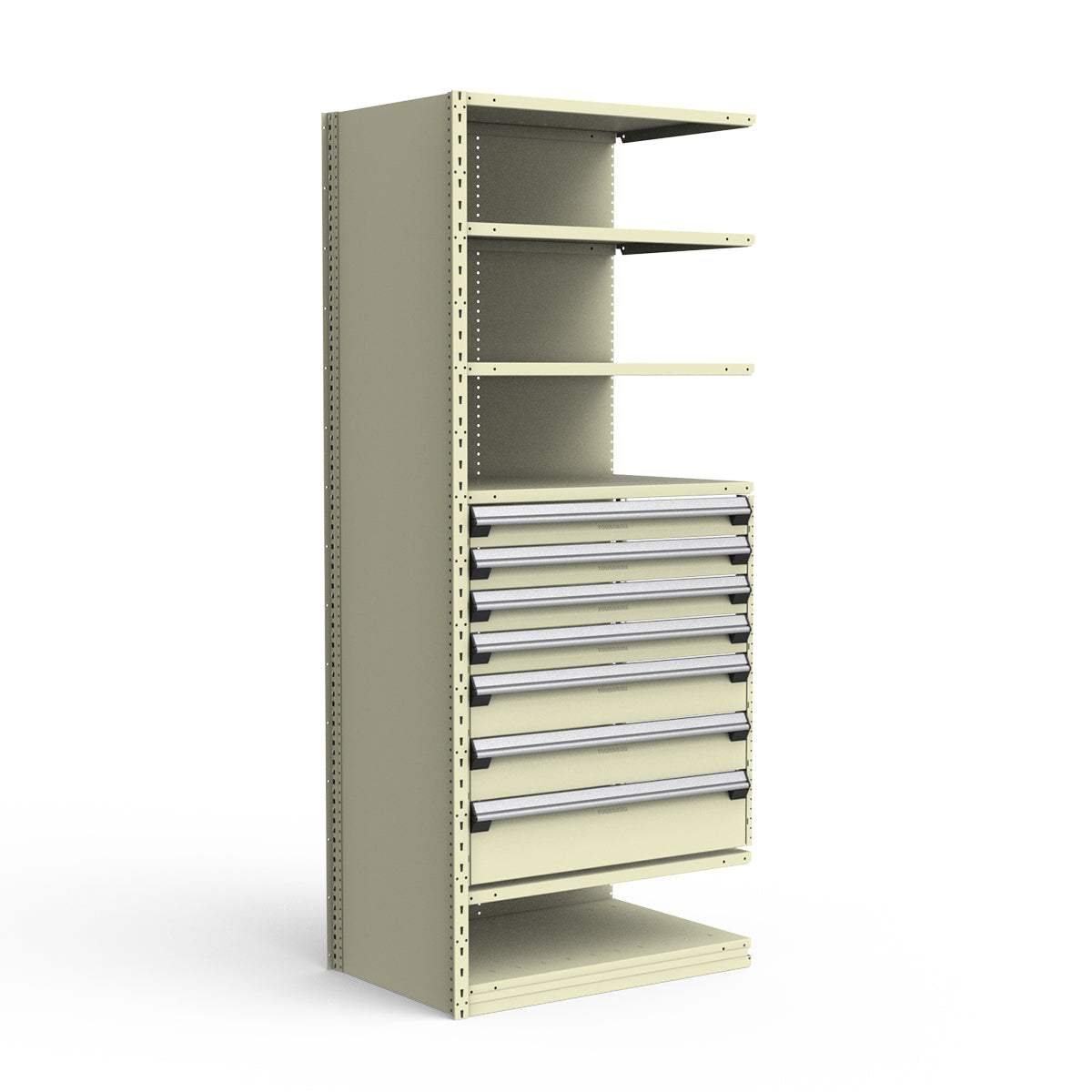 Shelving with Drawers - 36"H Drawer Bank - 7 drawers (Add-On)