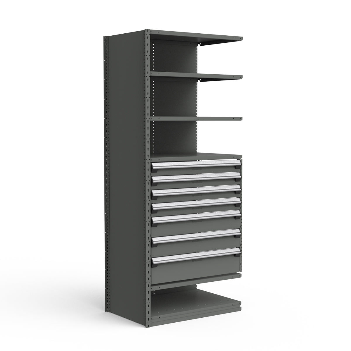 Shelving with Drawers - 36"H Drawer Bank - 7 drawers (Add-On)
