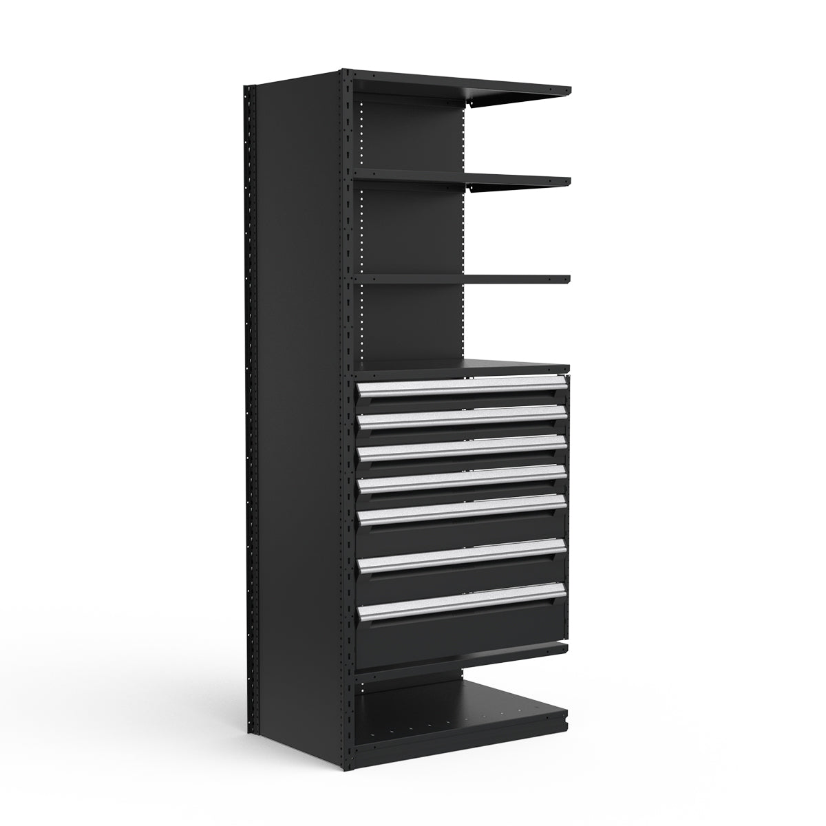 Shelving with Drawers - 36"H Drawer Bank - 7 drawers (Add-On)