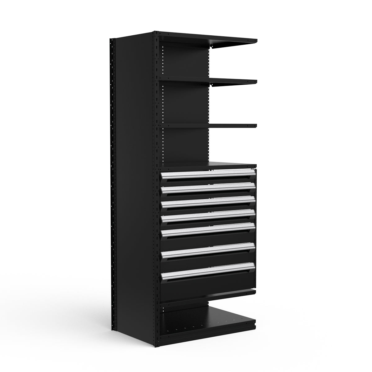 Shelving with Drawers - 36"H Drawer Bank - 7 drawers (Add-On)