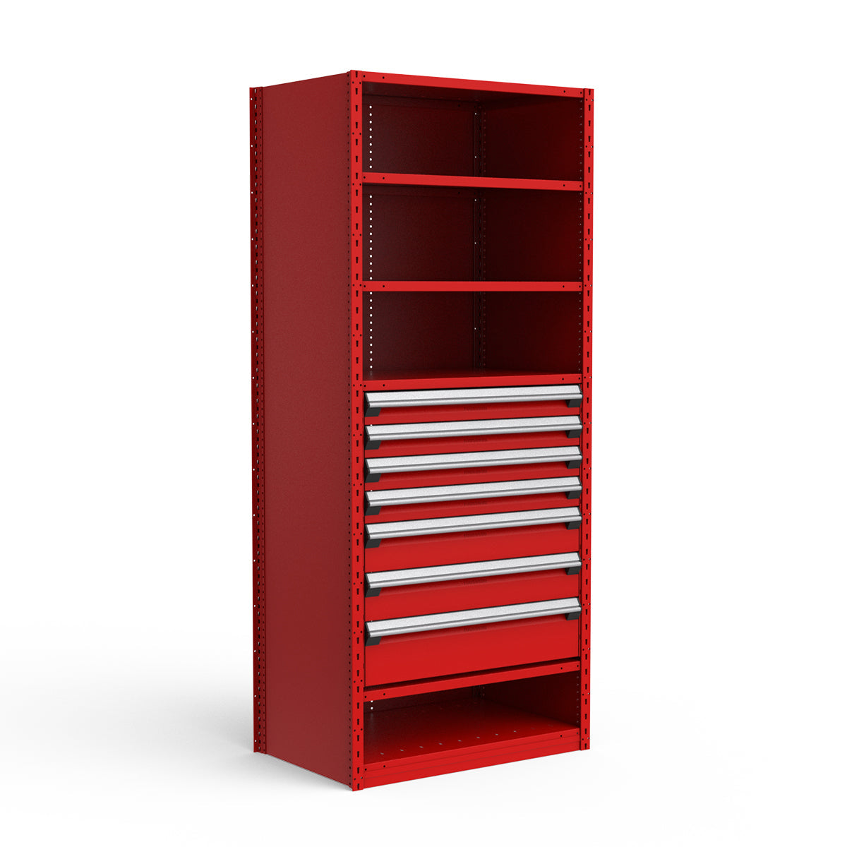 Shelving with Drawers - 36"H Drawer Bank - 7 drawers (Starter)