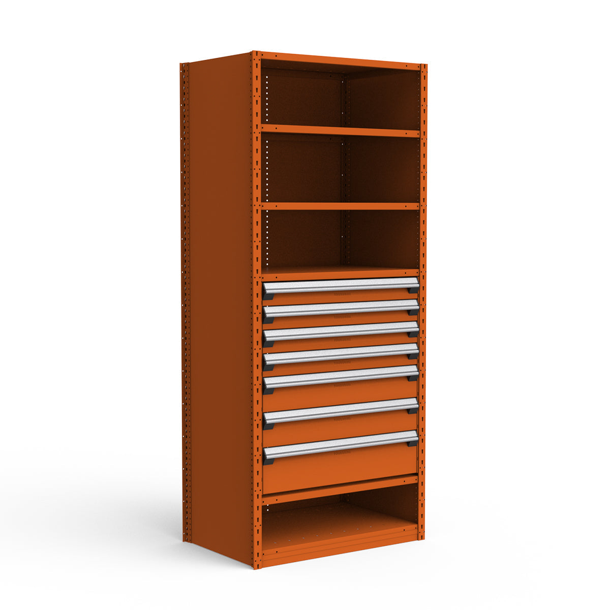 Shelving with Drawers - 36"H Drawer Bank - 7 drawers (Starter)