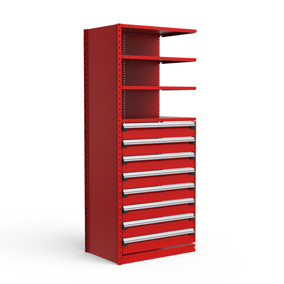 Shelving with Drawers - 48"H Drawer Bank - 8 drawers (Add-On)