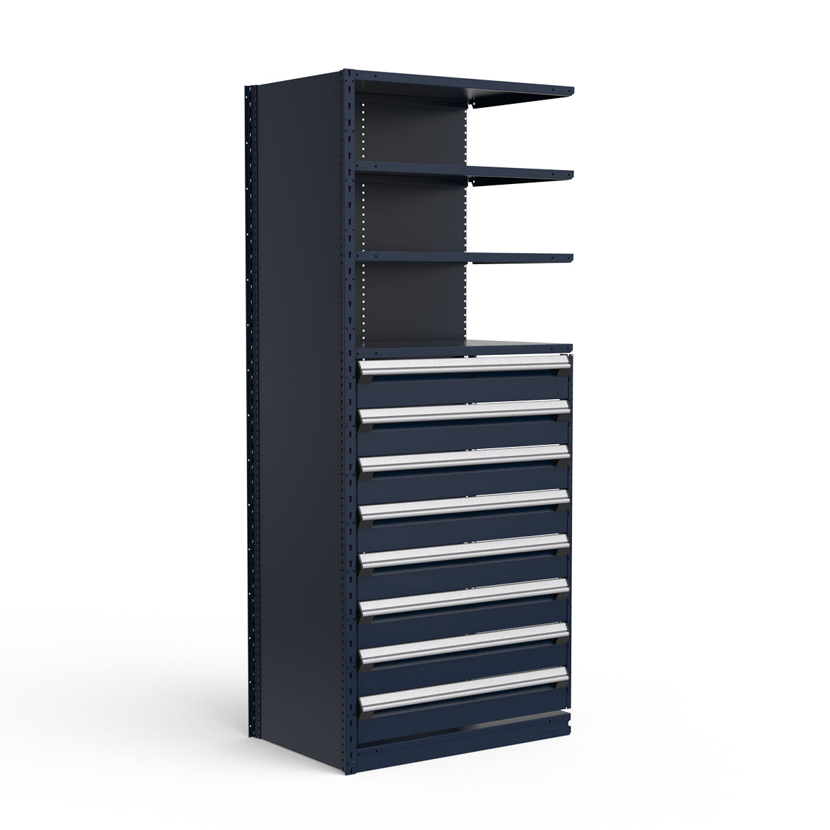 Shelving with Drawers - 48"H Drawer Bank - 8 drawers (Add-On)