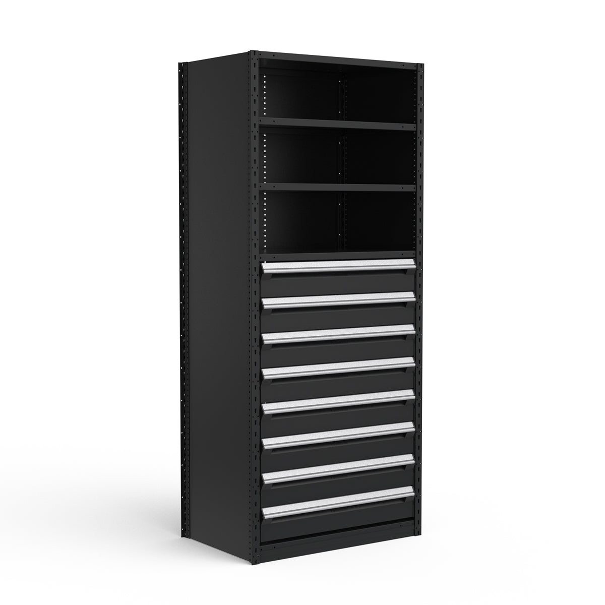 Shelving with Drawers - 48"H Drawer Bank - 8 drawers (Starter)