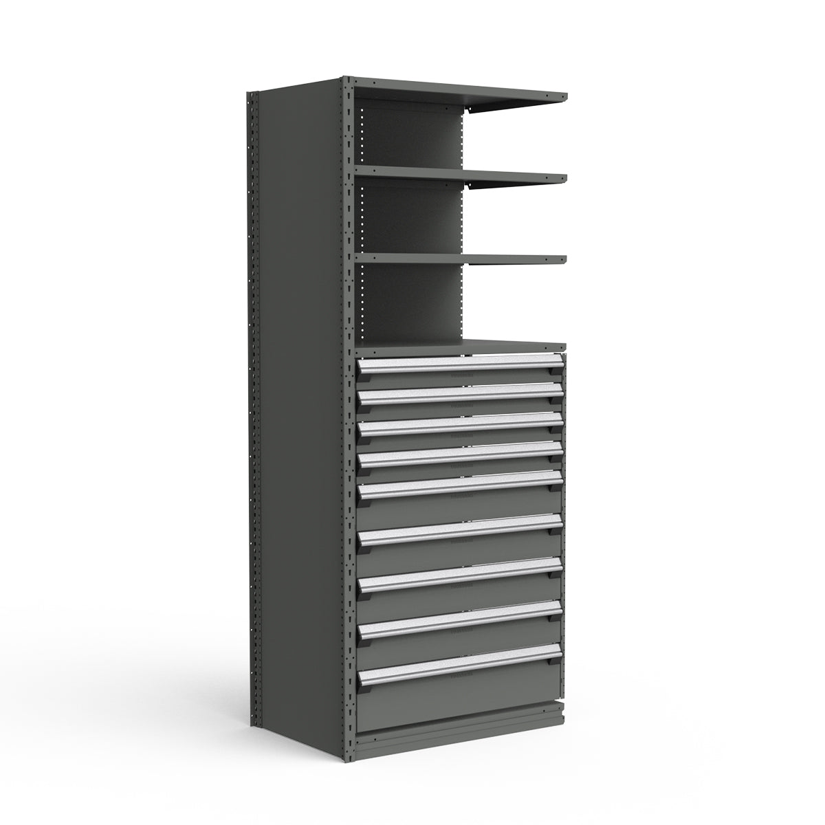 Shelving with Drawers - 48"H Drawer Bank - 9 drawers (Add-On)