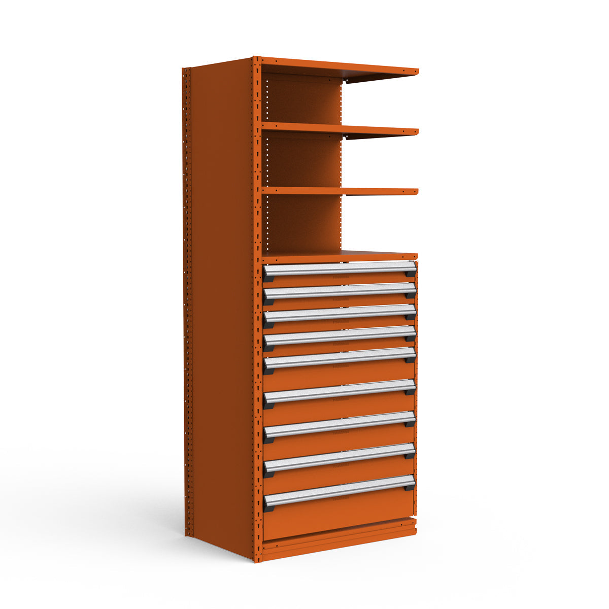 Shelving with Drawers - 48"H Drawer Bank - 9 drawers (Add-On)