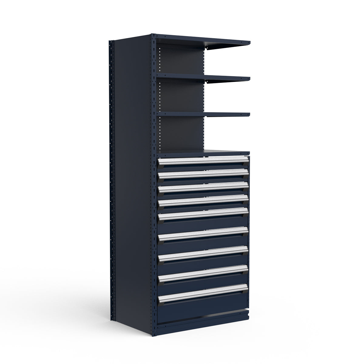 Shelving with Drawers - 48"H Drawer Bank - 9 drawers (Add-On)
