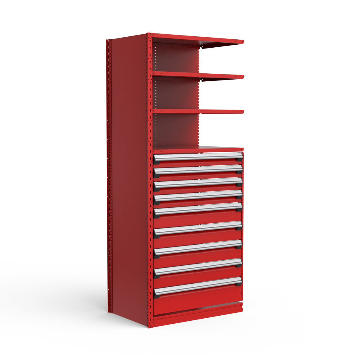 Shelving with Drawers - 48"H Drawer Bank - 9 drawers (Add-On)