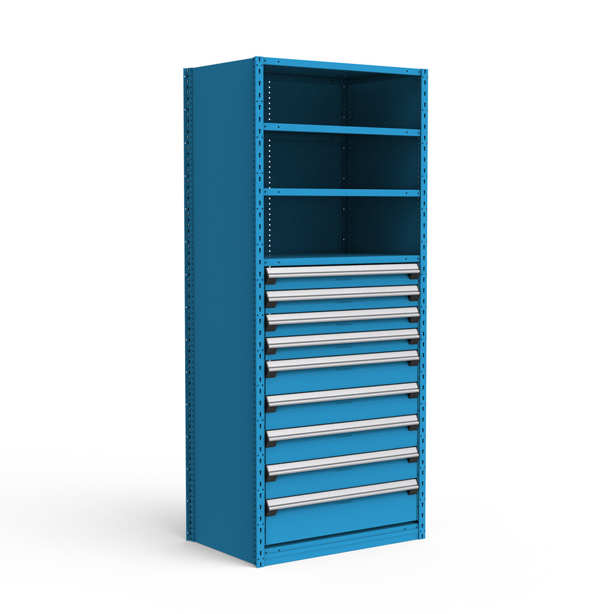 Shelving with Drawers - 48"H Drawer Bank - 9 drawers (Starter)