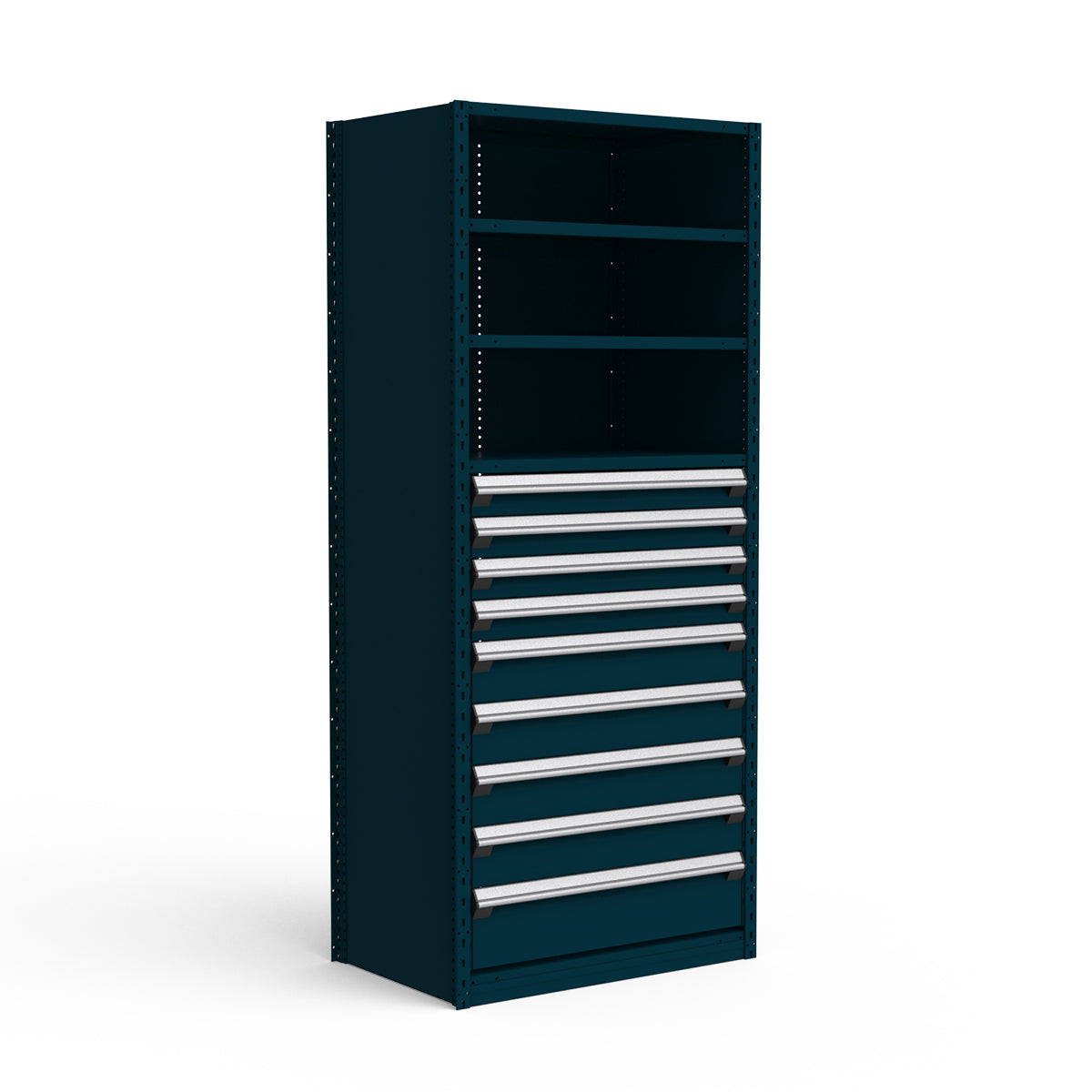 Shelving with Drawers - 48"H Drawer Bank - 9 drawers (Starter)