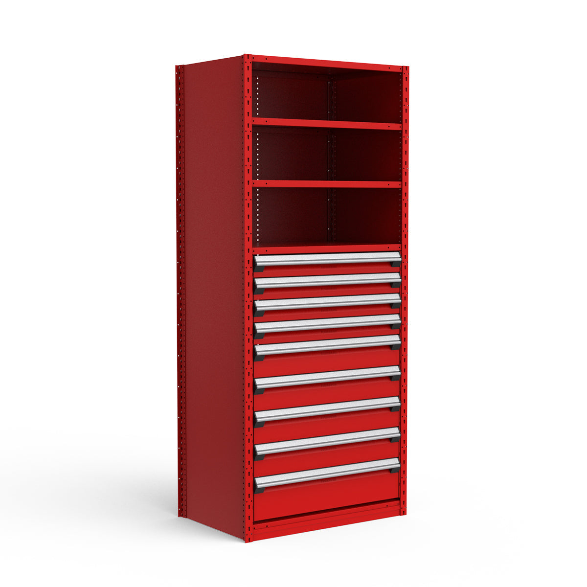 Shelving with Drawers - 48"H Drawer Bank - 9 drawers (Starter)