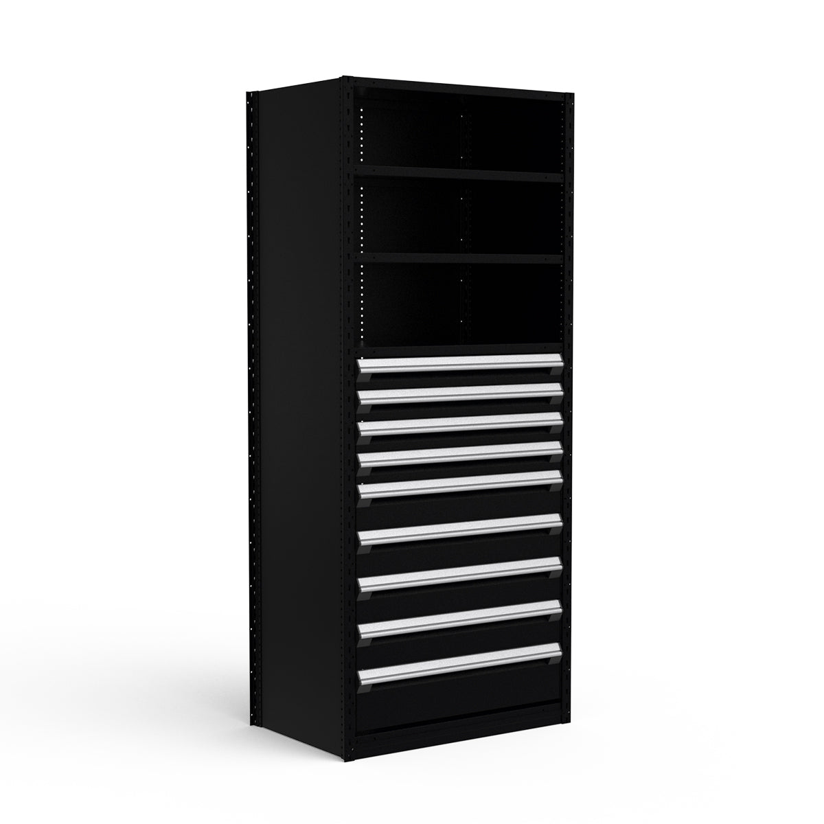 Shelving with Drawers - 48"H Drawer Bank - 9 drawers (Starter)