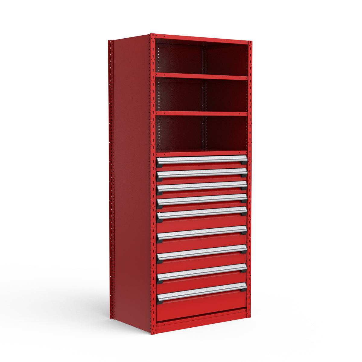 Shelving with Drawers - 48"H Drawer Bank - 9 drawers (Starter)