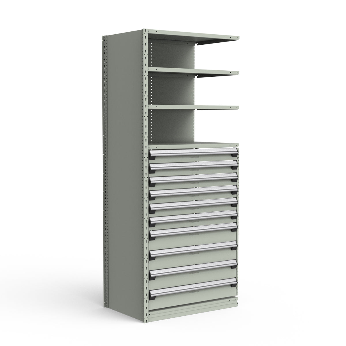 Shelving with Drawers - 48"H Drawer Bank - 10 drawers (Add-On)