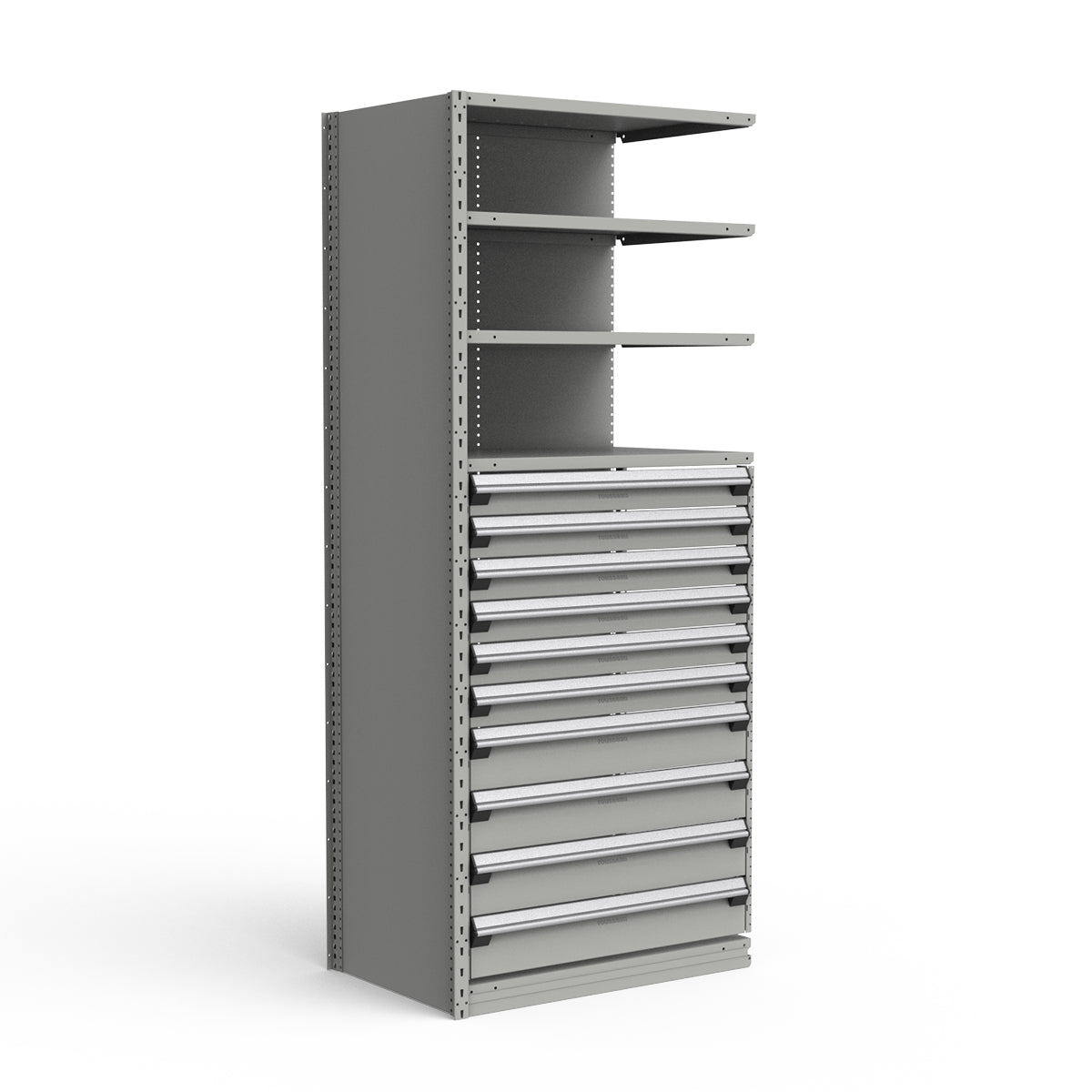 Shelving with Drawers - 48"H Drawer Bank - 10 drawers (Add-On)