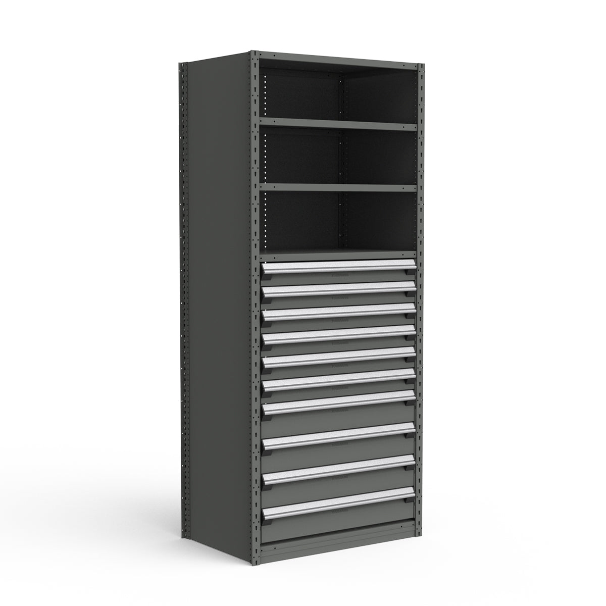 Shelving with Drawers - 48"H Drawer Bank - 10 drawers (Starter)