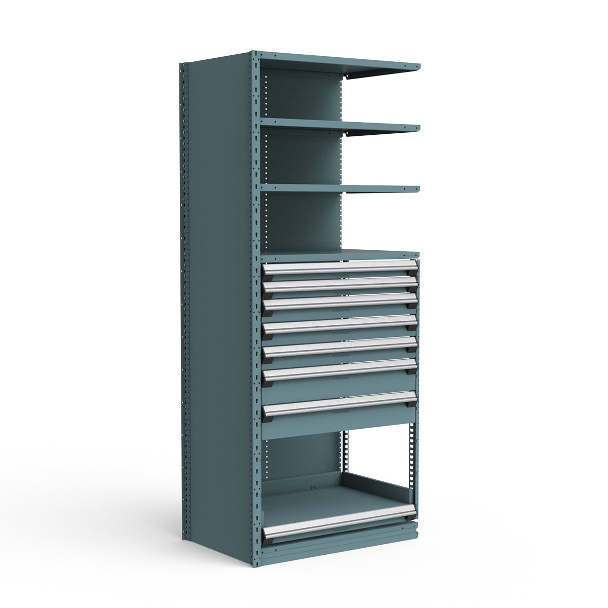 Shelving with Drawers - 48"H Drawer Bank - 7 drawers (Add-On)
