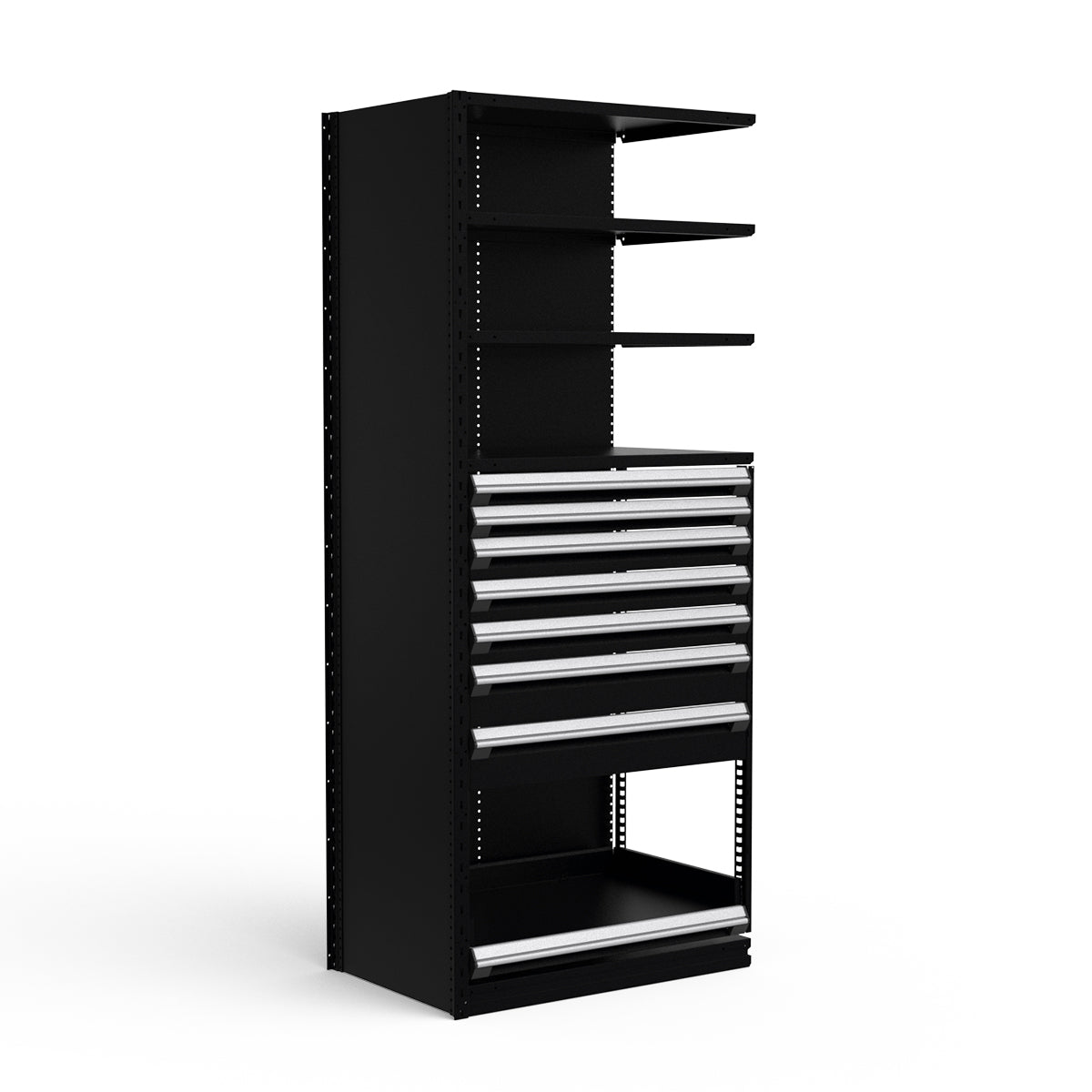 Shelving with Drawers - 48"H Drawer Bank - 7 drawers (Add-On)