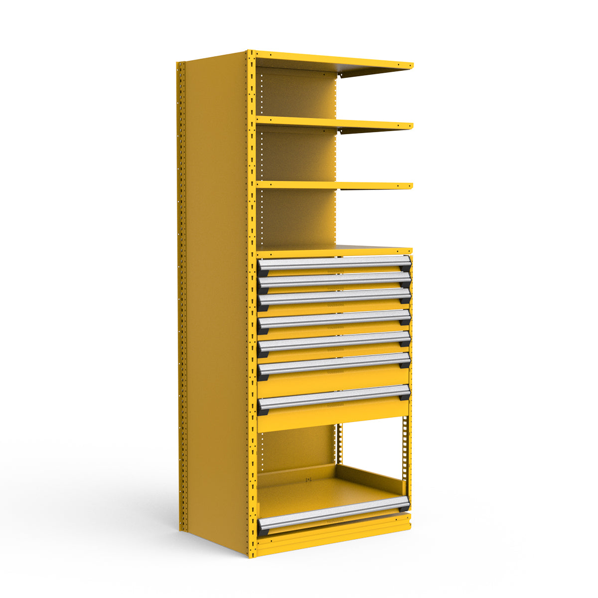 Shelving with Drawers - 48"H Drawer Bank - 7 drawers (Add-On)