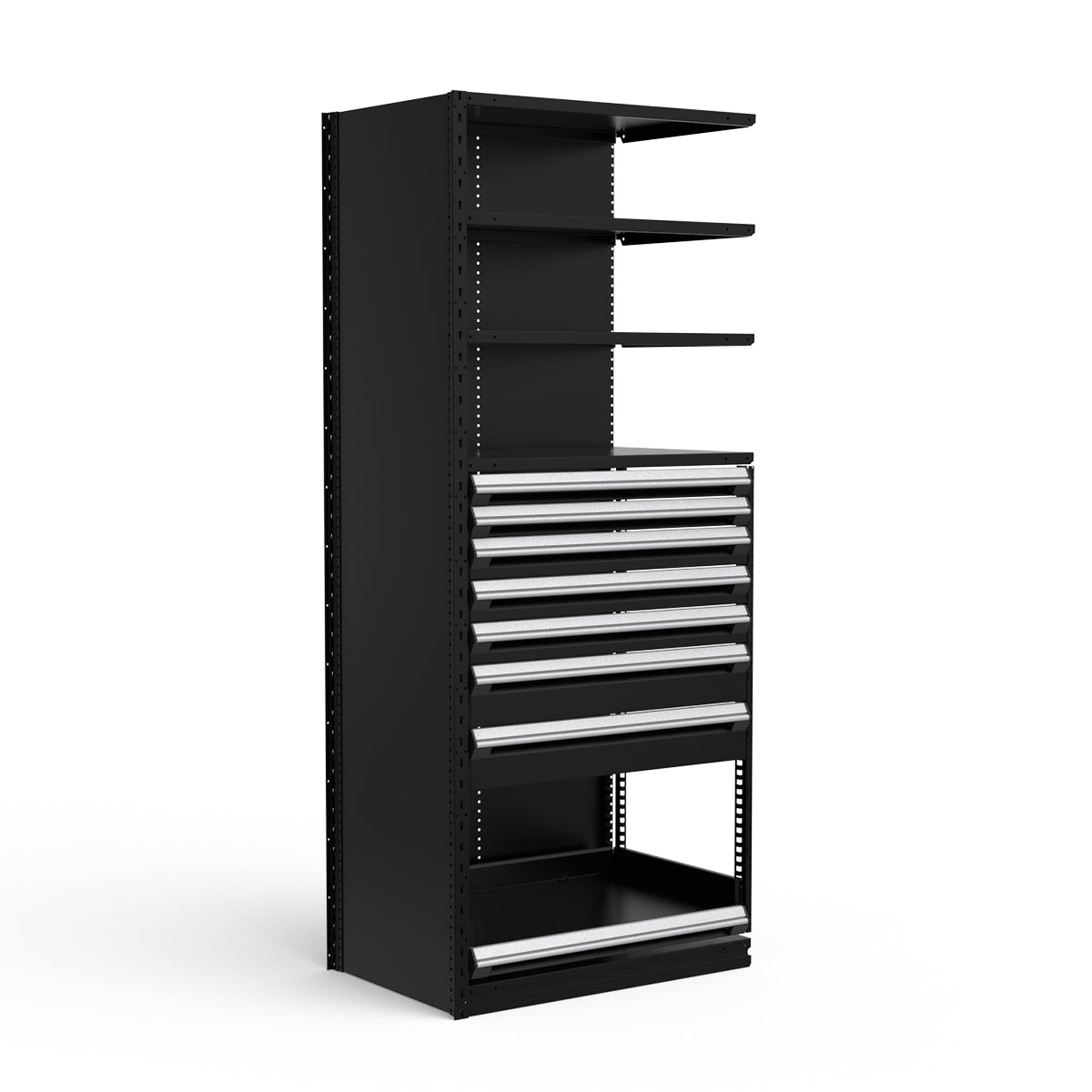 Shelving with Drawers - 48"H Drawer Bank - 7 drawers (Add-On)