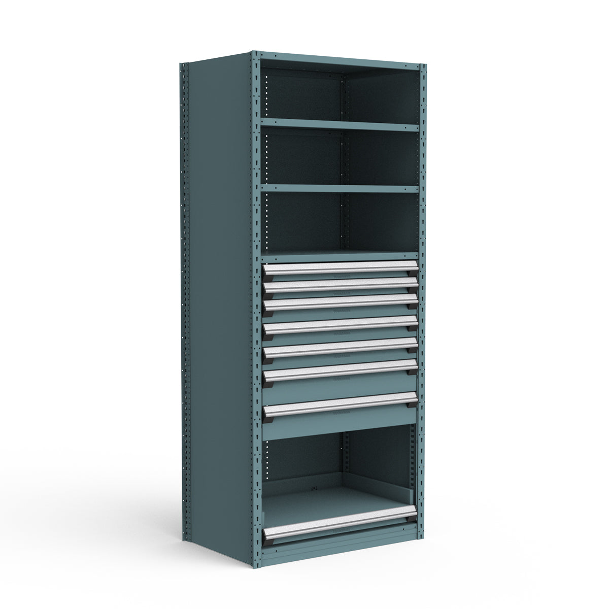 Shelving with Drawers - 48"H Drawer Bank - 7 drawers (Starter)