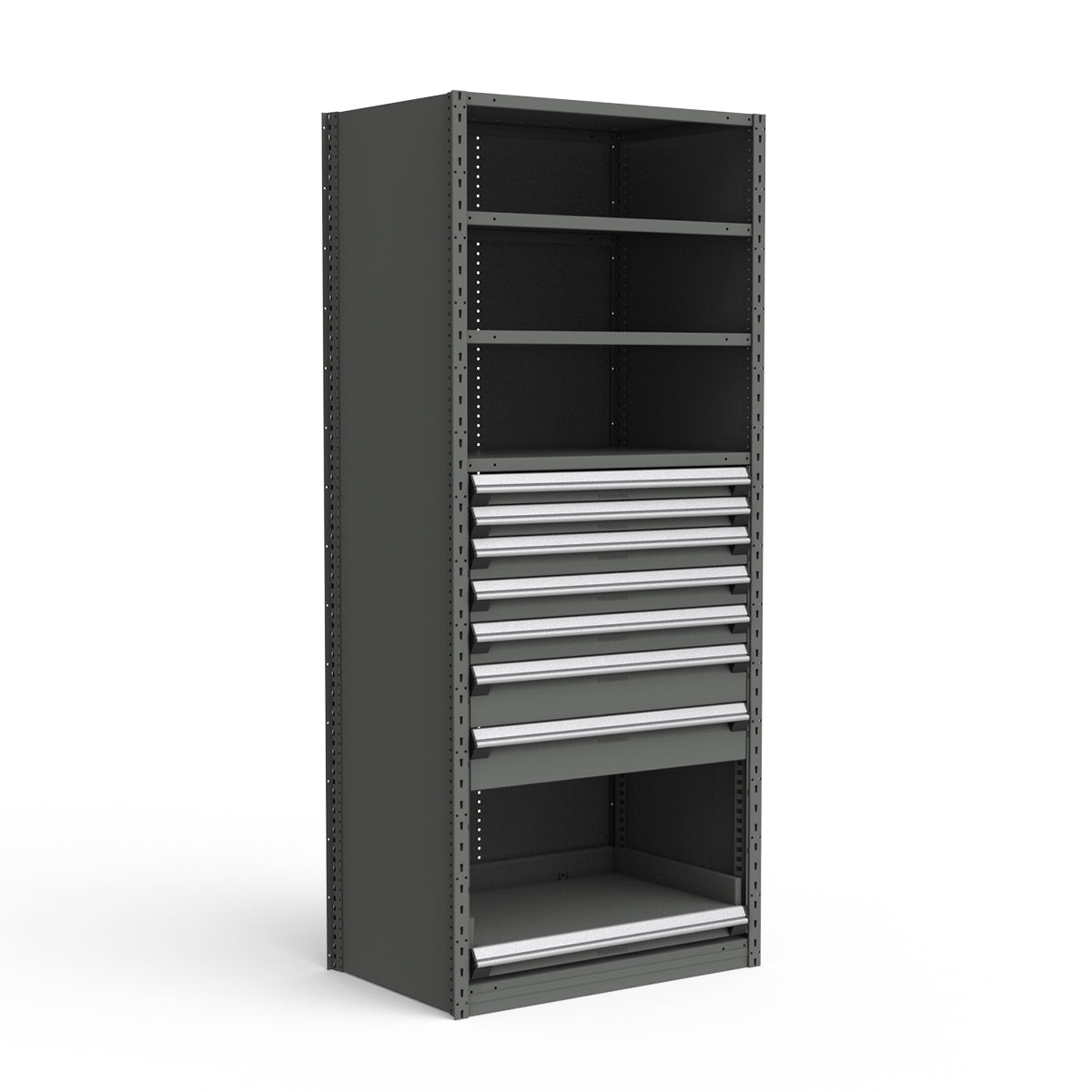 Shelving with Drawers - 48"H Drawer Bank - 7 drawers (Starter)