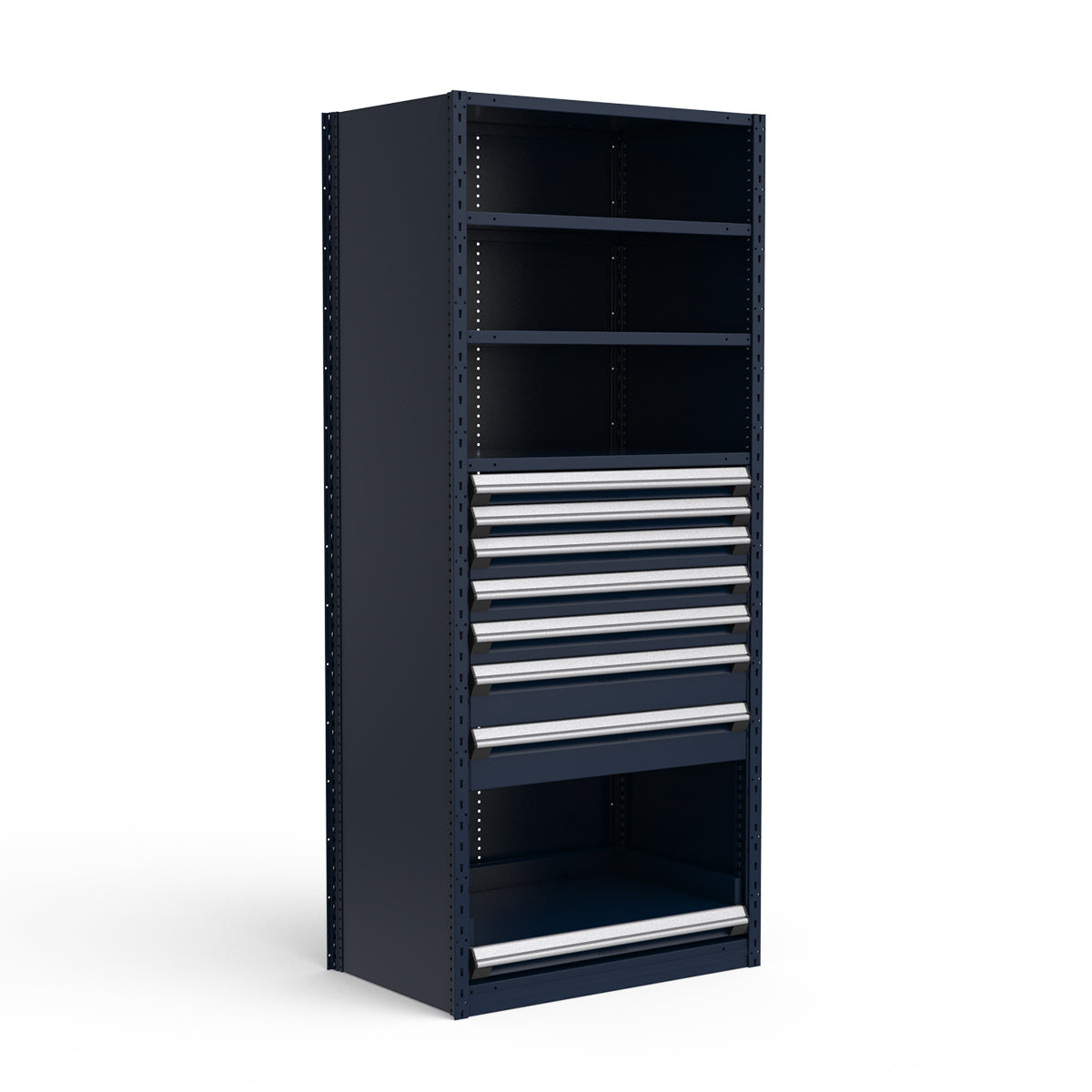 Shelving with Drawers - 48"H Drawer Bank - 7 drawers (Starter)