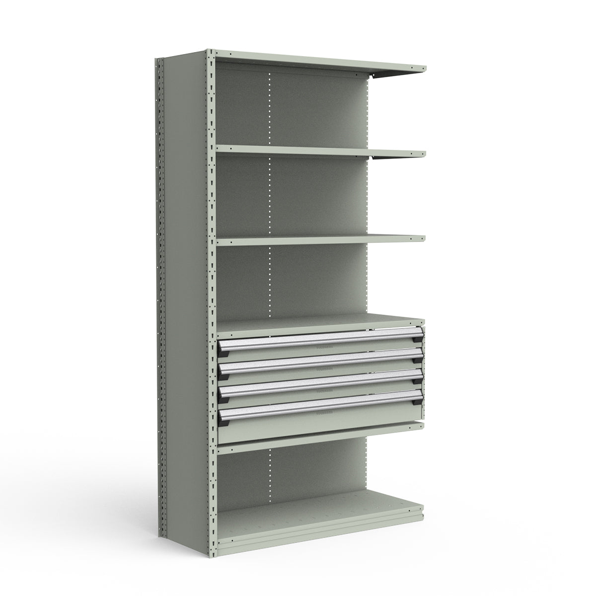 Shelving with Drawers - 18"H Drawer Bank - 4 drawers (Add-On)