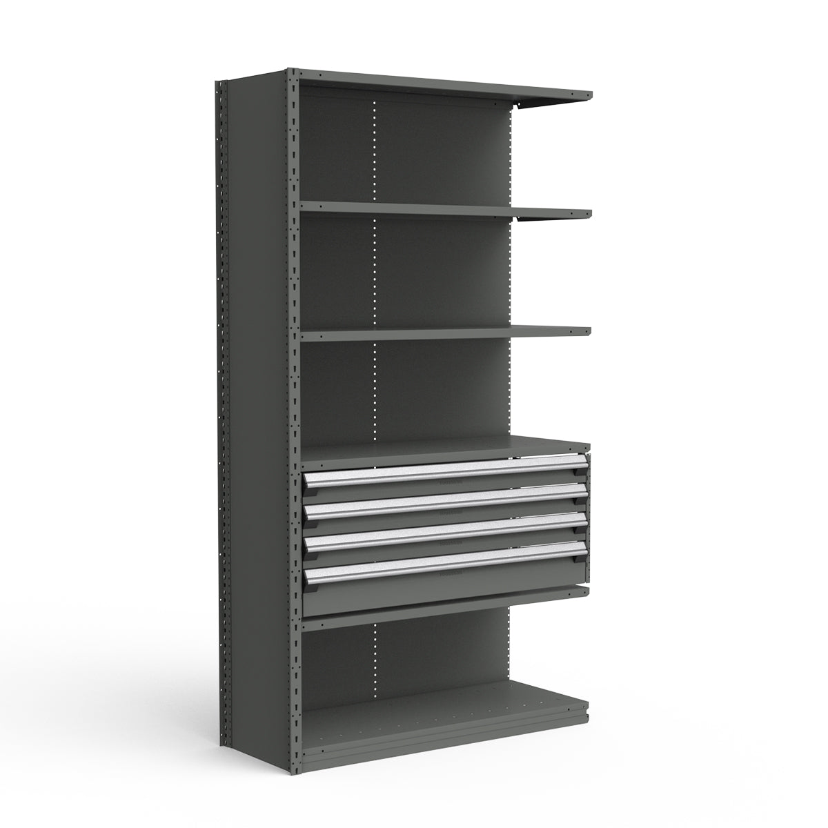 Shelving with Drawers - 18"H Drawer Bank - 4 drawers (Add-On)