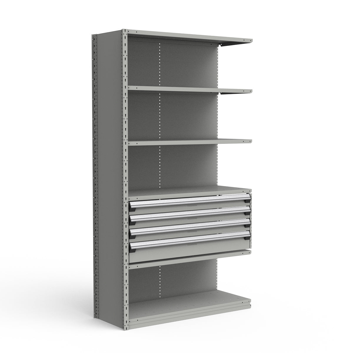 Shelving with Drawers - 18"H Drawer Bank - 4 drawers (Add-On)