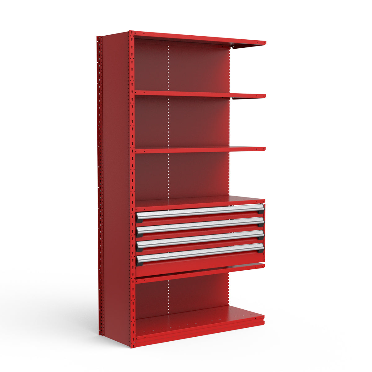 Shelving with Drawers - 18"H Drawer Bank - 4 drawers (Add-On)