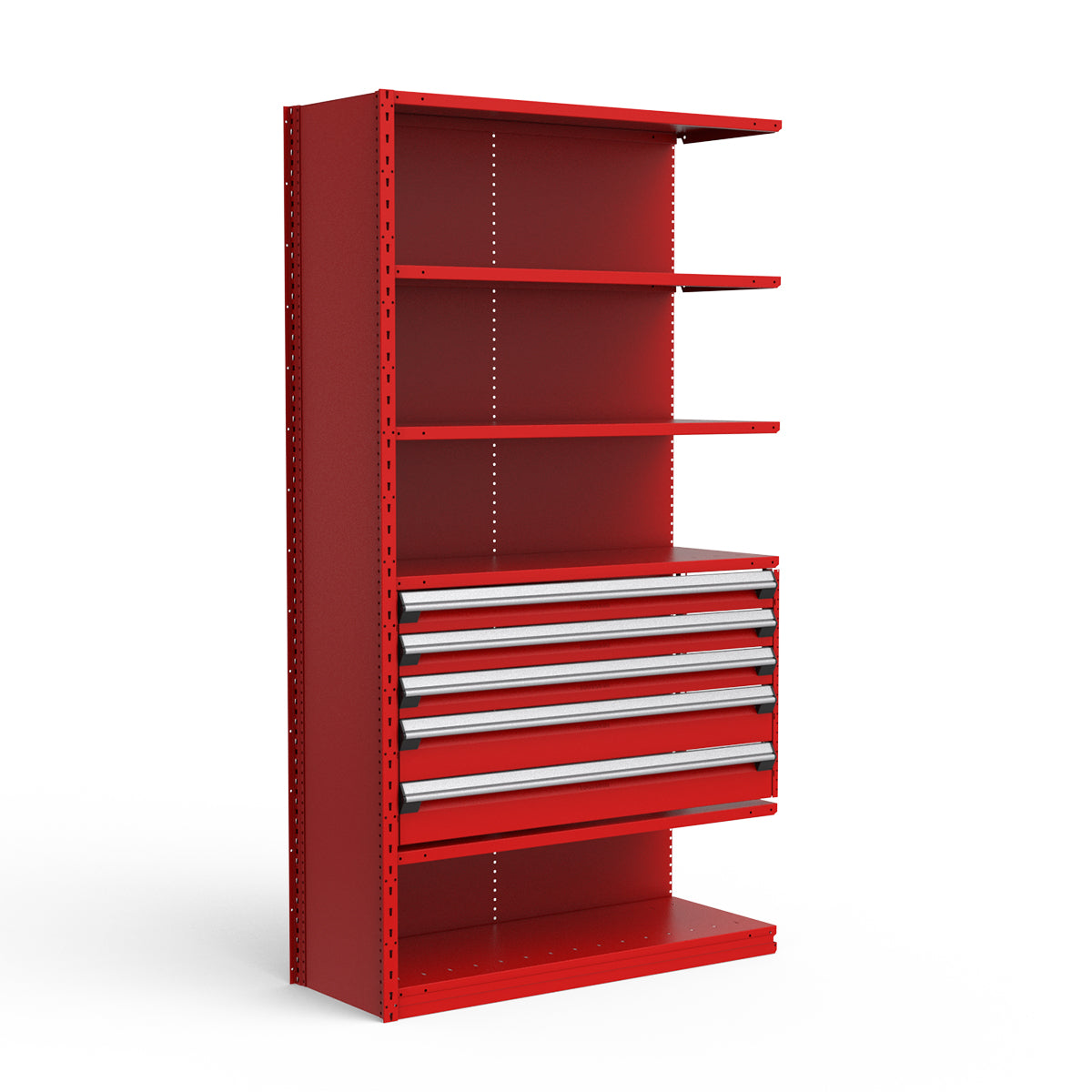 Shelving with Drawers - 24"H Drawer Bank - 5 drawers (Add-On)