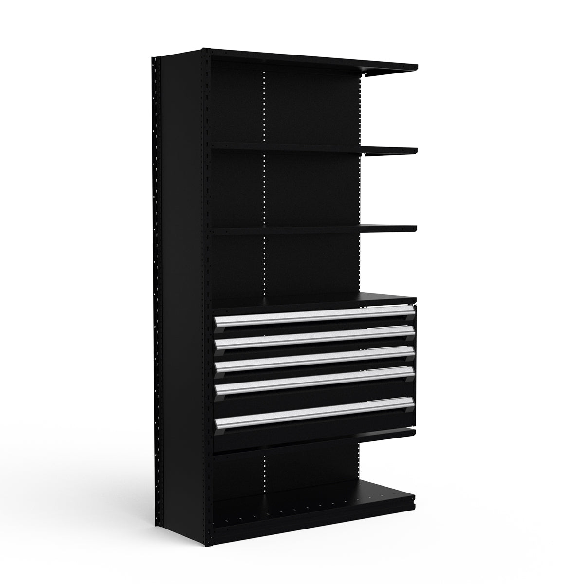 Shelving with Drawers - 24"H Drawer Bank - 5 drawers (Add-On)
