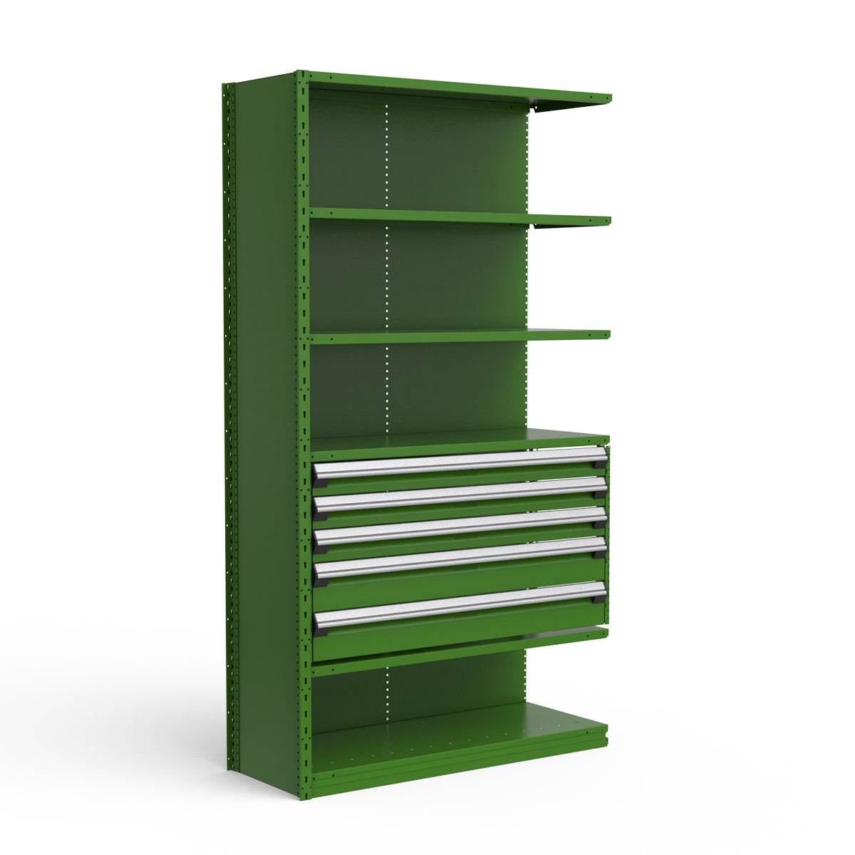 Shelving with Drawers - 24"H Drawer Bank - 5 drawers (Add-On)