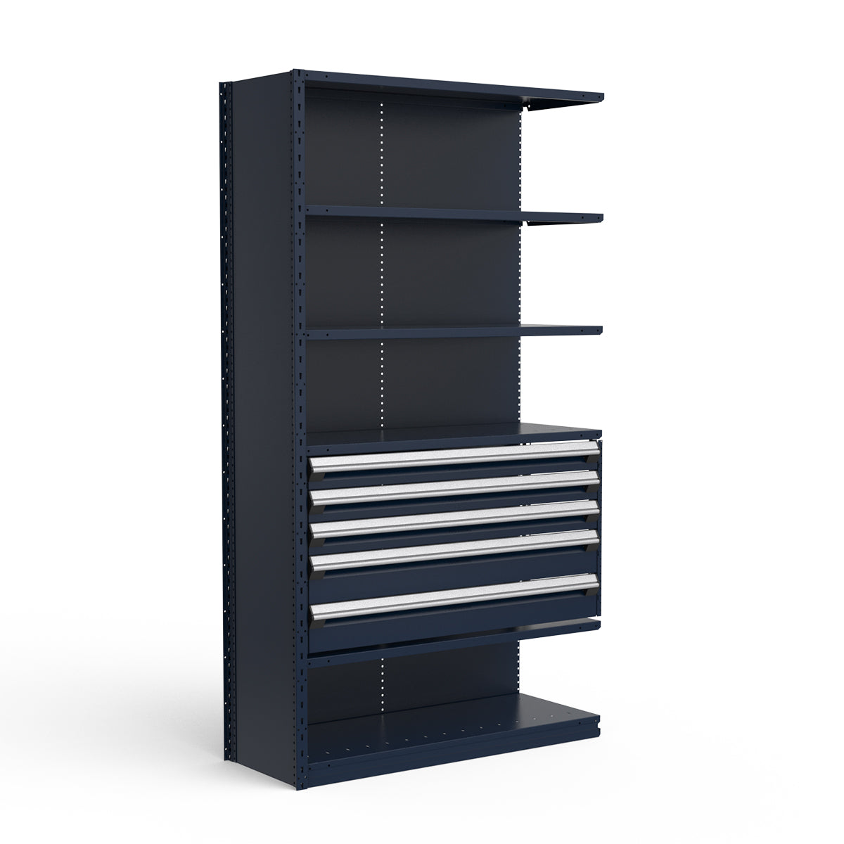 Shelving with Drawers - 24"H Drawer Bank - 5 drawers (Add-On)