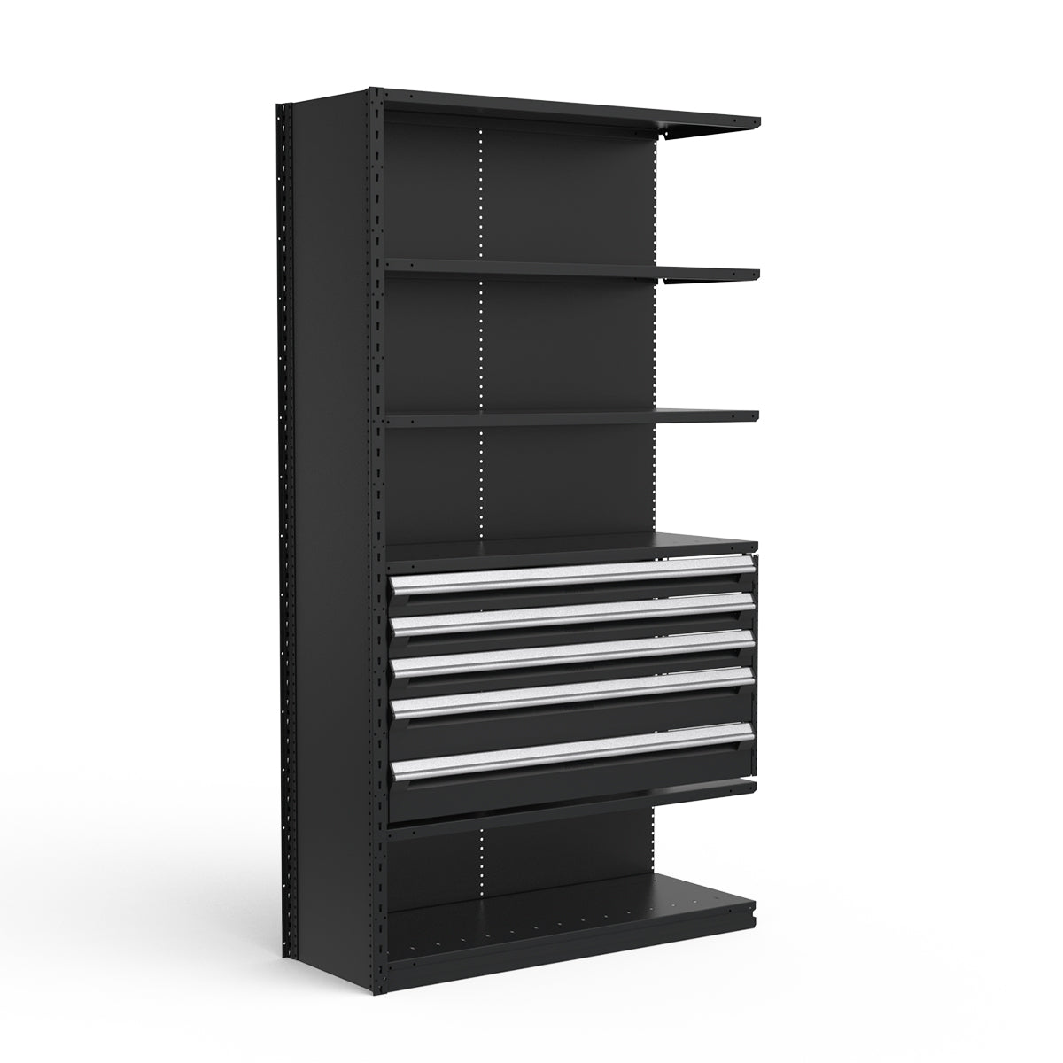 Shelving with Drawers - 24"H Drawer Bank - 5 drawers (Add-On)