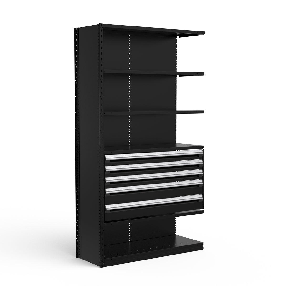 Shelving with Drawers - 24"H Drawer Bank - 5 drawers (Add-On)