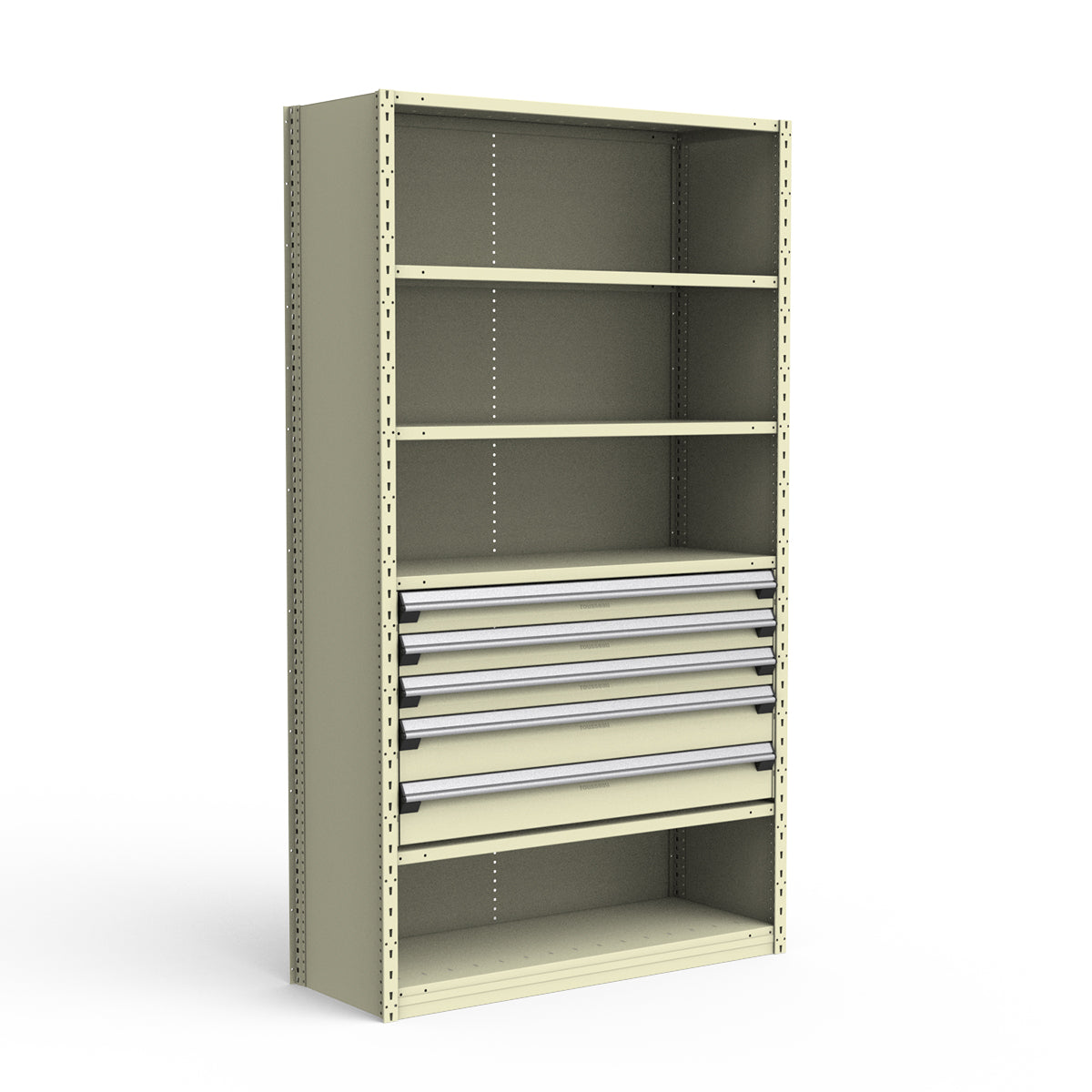 Shelving with Drawers - 24"H Drawer Bank - 5 drawers (Starter)