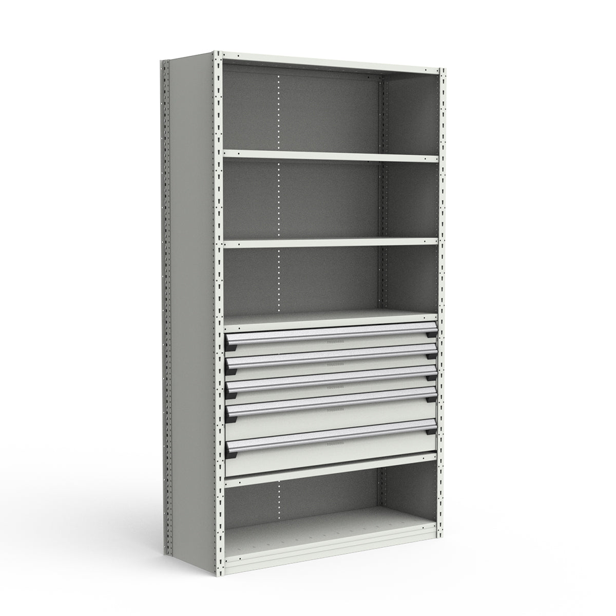 Shelving with Drawers - 24"H Drawer Bank - 5 drawers (Starter)