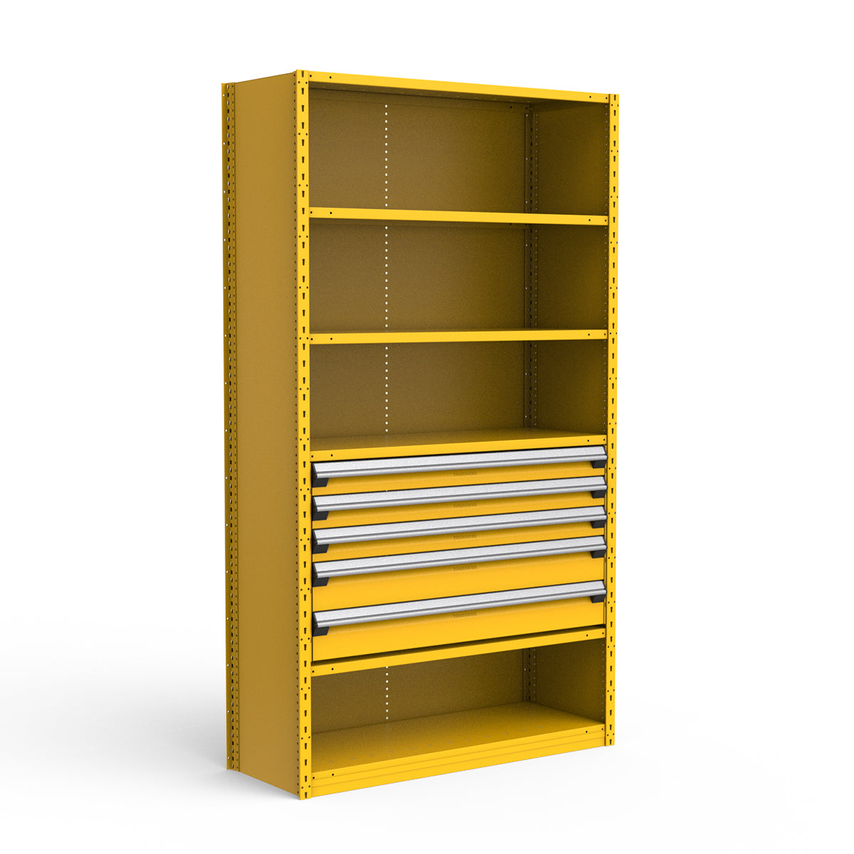 Shelving with Drawers - 24"H Drawer Bank - 5 drawers (Starter)