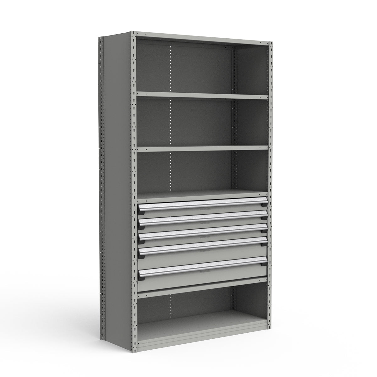 Shelving with Drawers - 24"H Drawer Bank - 5 drawers (Starter)