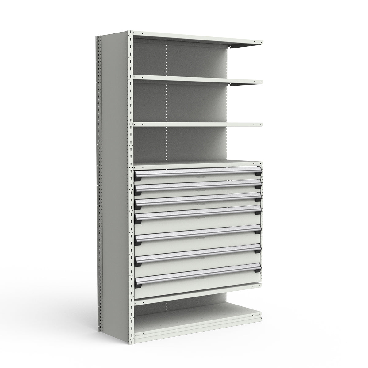 Shelving with Drawers - 36"H Drawer Bank - 7 drawers (Add-On)