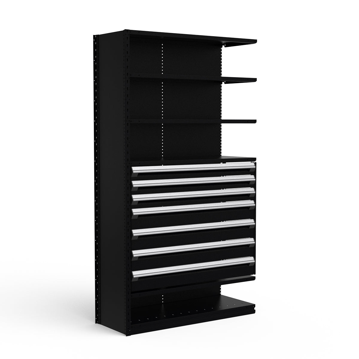 Shelving with Drawers - 36"H Drawer Bank - 7 drawers (Add-On)