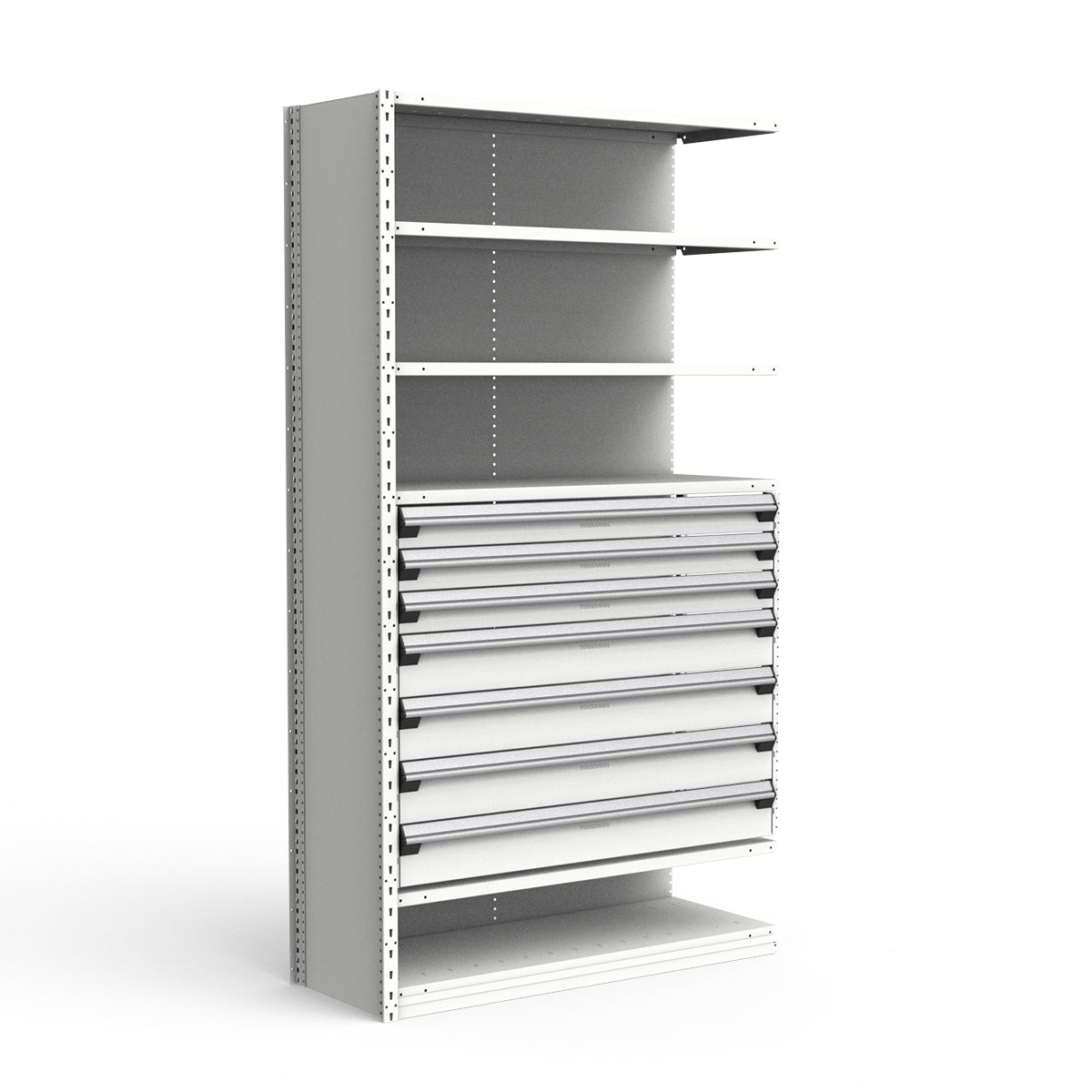 Shelving with Drawers - 36"H Drawer Bank - 7 drawers (Add-On)