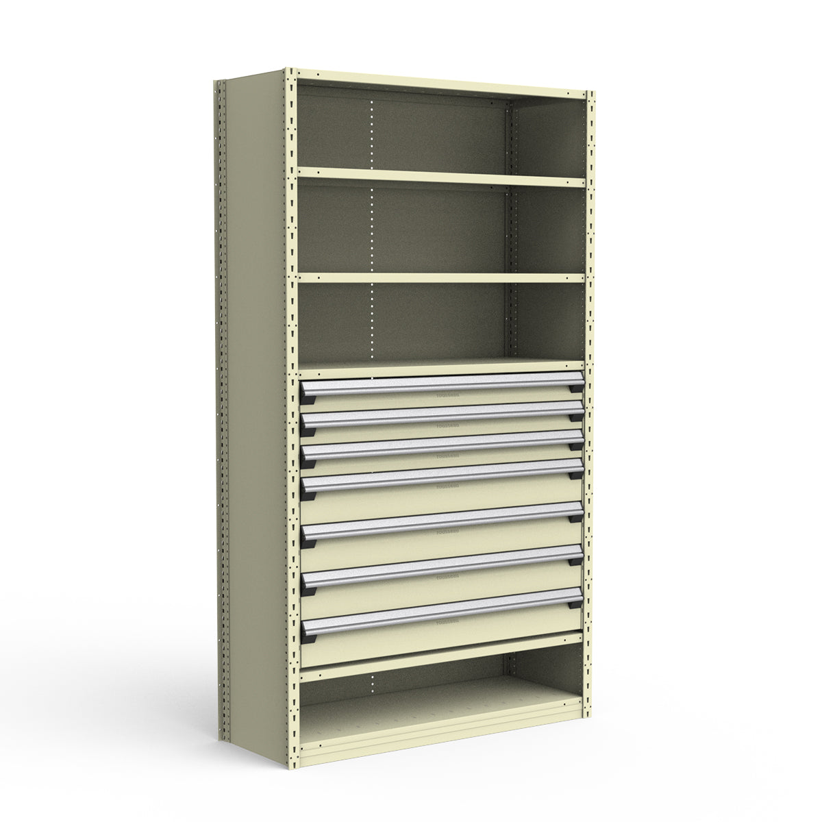 Shelving with Drawers - 36"H Drawer Bank - 7 drawers (Starter)