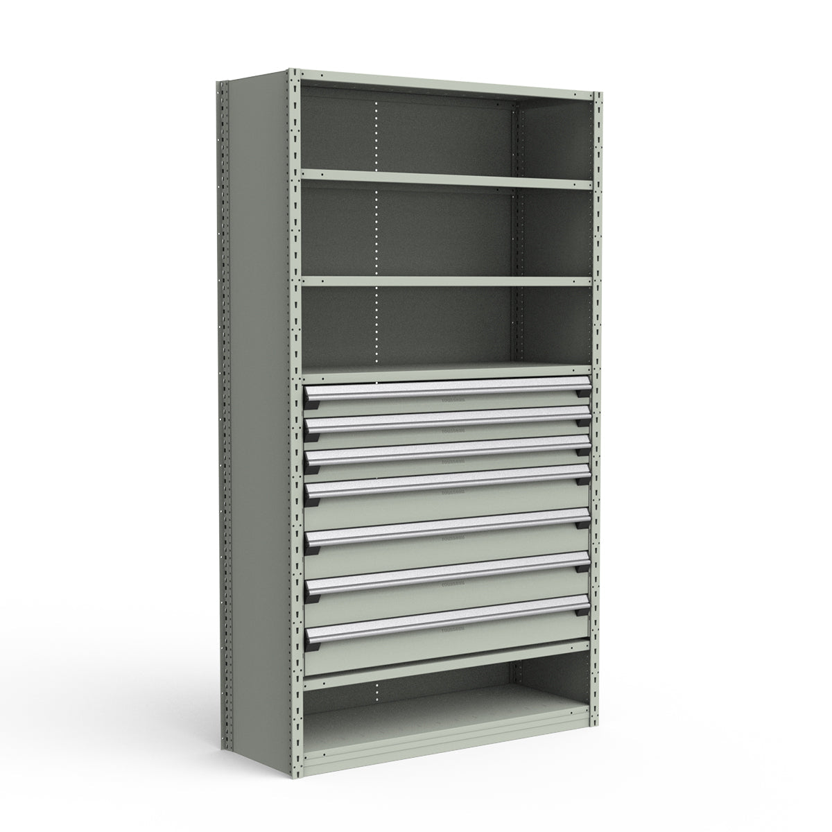 Shelving with Drawers - 36"H Drawer Bank - 7 drawers (Starter)