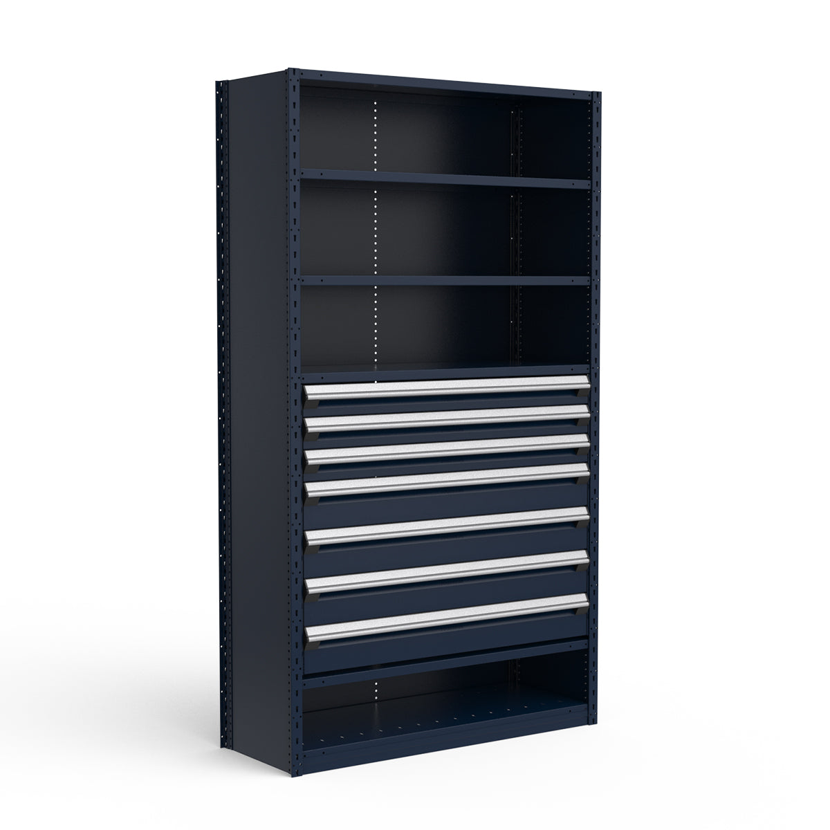 Shelving with Drawers - 36"H Drawer Bank - 7 drawers (Starter)